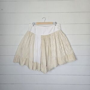 Byia Johnny Was  Embroidered Cream Skirt  Size XL